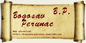 Bogosav Perunac vizit kartica